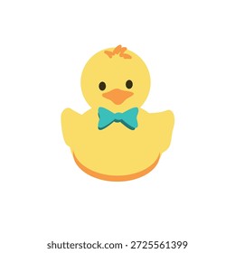 Ilustração de vetor de brinquedo de pato de borracha bonito para bebê