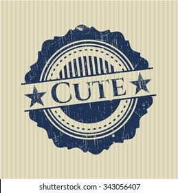 Cute rubber grunge stamp