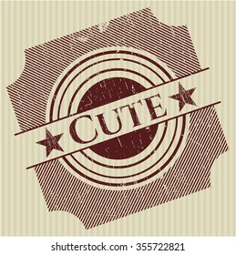 Cute rubber grunge stamp