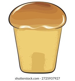 bonitinho rum baba bolo desenho animado vetor ilustração, trabalho de mão desenhada