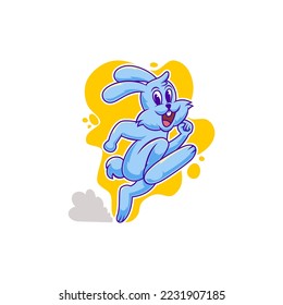 Dibujo vectorial de dibujos animados de tipo cúter en ejecución 