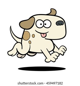 Cute running dog cartoon