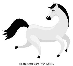 Cute running horse