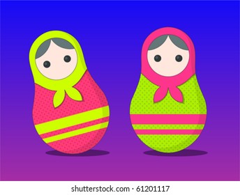 cute russian disco matrioshkas