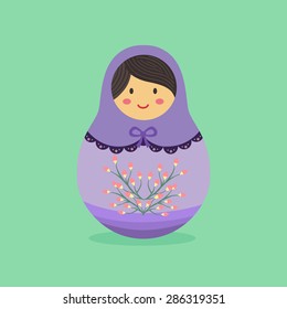 Cute Russian Doll Purple