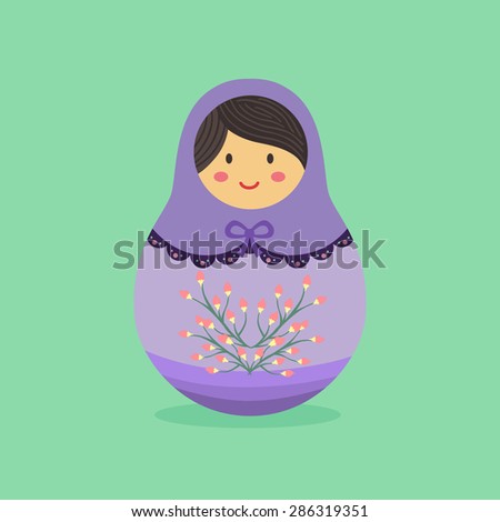 Cute Russian Doll Purple
