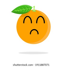 cute sad orange vector can be used as stickers, characters, cartoons, wallpapers, backgrounds, children's books, children's magazines, t-shirt designs