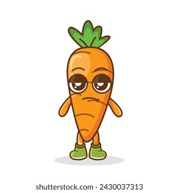 Cute sad peach fruit character, peach character with sad emotion, face, depressive eyes