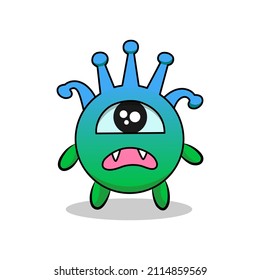 Cute sad virus covid 19
