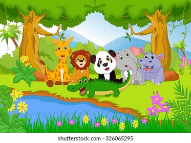 cute safari animal in the jungle