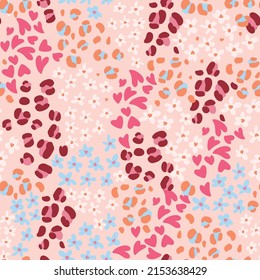 Cute Safari Animal skin print seamless pattern vector illustration EPS10 ,Design for fashion , fabric, textile, wallpaper, cover, web , wrapping and all prints