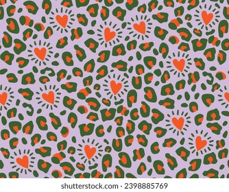 Cute Safari Animal skin print seamless pattern vector illustration EPS10 ,Design for fashion , fabric, textile, wallpaper, cover, web , wrapping and all prints