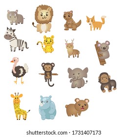 Cute safari animal vector design