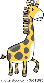 Cute Safari Giraffe Vektorgrafik