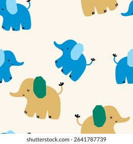 Cute safari hand drawn animals funny dog leopard tiger lion elephant crocodile colorful graphic tee design for kids market as vector