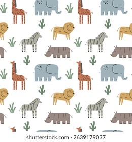 cute safari pattern design as vector