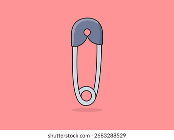 Lindos pines de seguridad - Ilustración de dibujos animados de Vector plano.