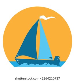 A cute sailboat design is a charming and whimsical depiction of a sailboat, often stylized with playful characters. These designs are perfect for playful events like baby showers or children's parties