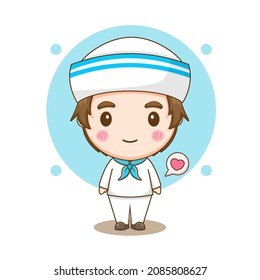 Cute sailor chibi cartoon character