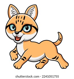 Cute sand cat cartoon walking