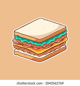 süße Sandwich-Vektordesign