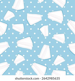 Cute Sandwich Pattern in Kawaii Style Seamless pattern.  Adorable Sandwiches in Kawaii Style. for Backgrounds Wrapping Paper and Textile Prints

