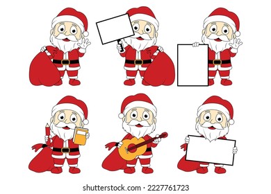 cute santa cartoon illustration graphic