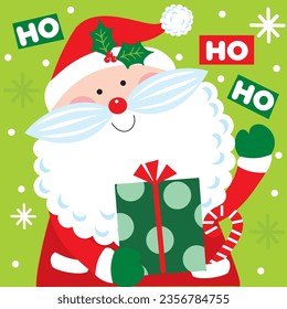 Cute Santa cartoon vector image