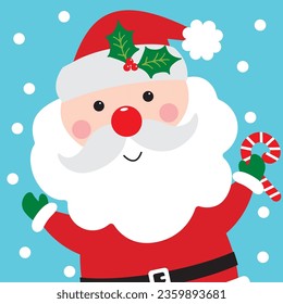 Cute Santa cartoon vector image