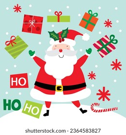 Cute Santa cartoon vector image