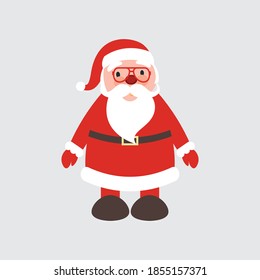 Cute Santa. Character for Christmas and New Year. Modern flat design. Vector illustration
