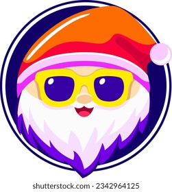 cute santa, cheerful old man in a new year costume with a thick beard, bright illustrations for a festive Christmas design, festive santa 