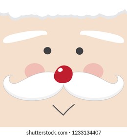 Cute santa christmas hoilday with hand drawn lettering