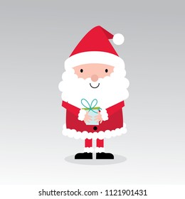 Cute Santa claus bring gift