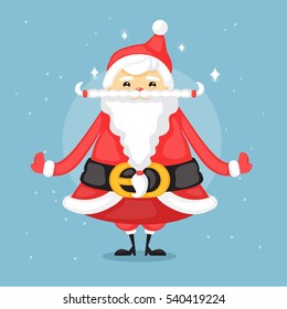 Cute Santa Claus cartoon character of christmas and new year