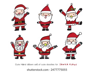 cute Santa Claus cartoon doodle