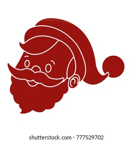 Cute santa claus cartoon face