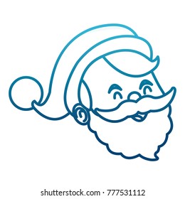 Cute santa claus cartoon face