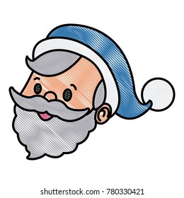 Cute santa claus cartoon face