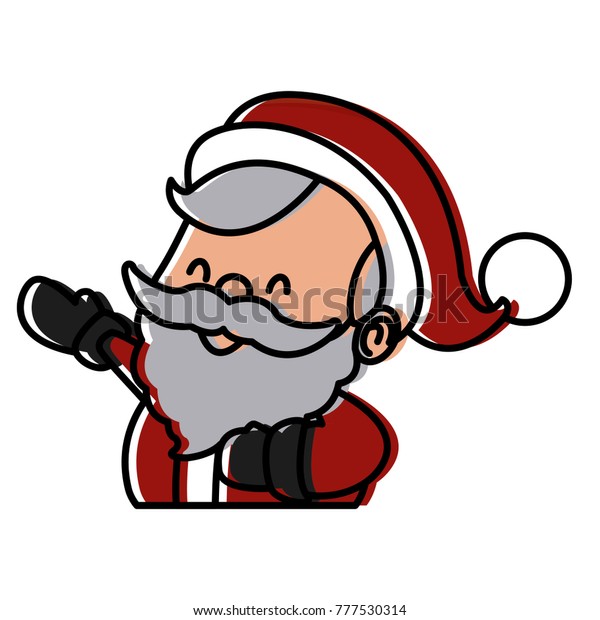 Cute Santa Claus Cartoon Face Stock Vector Royalty Free