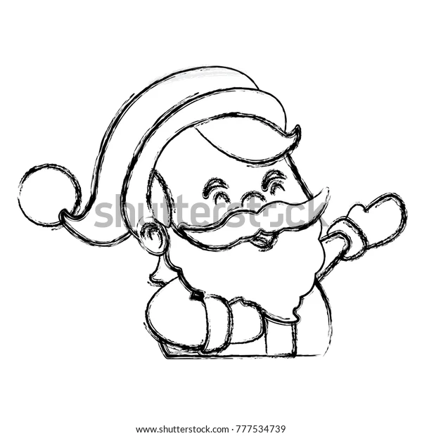 Cute Santa Claus Cartoon Face Stock Vector Royalty Free