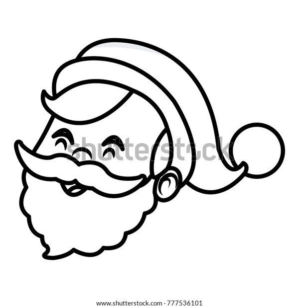 Cute Santa Claus Cartoon Face Stock Vector Royalty Free