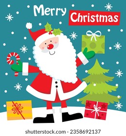 Cute Santa Claus ilustración vectorial
