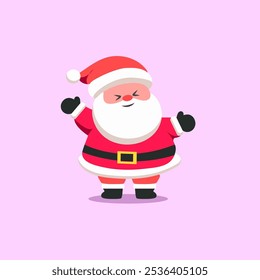  cute santa claus character in christmas vector design