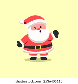  cute santa claus character in christmas vector design