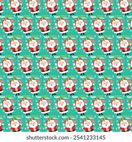 Cute Santa Claus Character For Christmas Card or Bag design