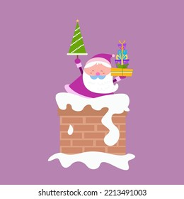 Cute santa claus character collection