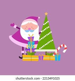 Cute santa claus character collection