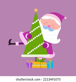 Cute santa claus character collection