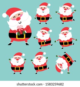 cute santa claus character illustration